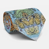 シックスタイリッシュフラワーガーデンウォーター絵画カラー ネクタイ (ロール)