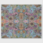 シックスタイリッシュフラワーガーデンウォーター絵画カラー ラッピングペーパー (フラット)