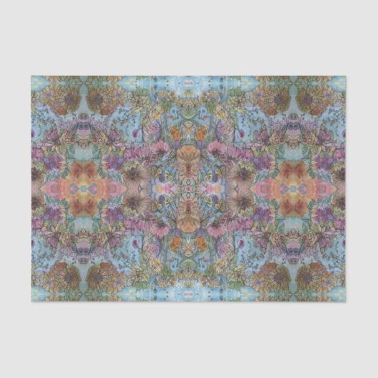 シックスタイリッシュフラワーガーデンウォーター絵画カラー 薄葉紙 (正面)