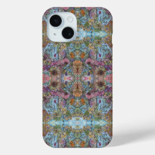 シックスタイリッシュフラワーガーデンウォーター絵画カラー iPhone 15ケース