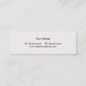 シックスタイリッシュブティックデザイフェイクナーブラックリネン スキニー名刺 (裏面)