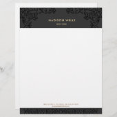 シックスタイリッシュブラックフレ華美ーム レターヘッド (正面/裏面)