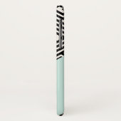 シックスタイリッシュブラックモダンミントギリシャ鍵モノグラム Case-Mate iPhoneケース (裏面/左)