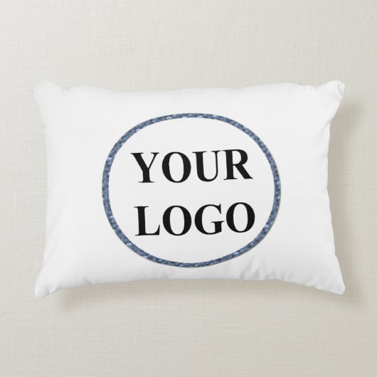 シックスタイリッシュブルーとホワイトが独自の作成 アクセントクッション (正面)