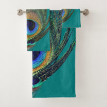 シックスタイリッシュブルーグリーンティール（緑がかった色）孔雀フェザー