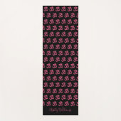 シックスタイリッシュホッパーソナライズされたトピンクブラックパターン ヨガマット (正面)