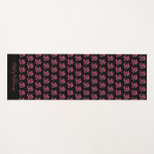 シックスタイリッシュホッパーソナライズされたトピンクブラックパターン ヨガマット (正面(横))