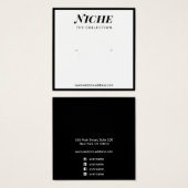 シックスタイリッシュホワモダンイトイヤリングジュエリー表示 (正面&裏面)