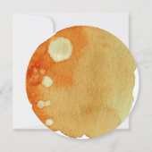 シックスタイリッシュボホー焦げオレンジ色の水の色結婚の数 招待状 (裏面)