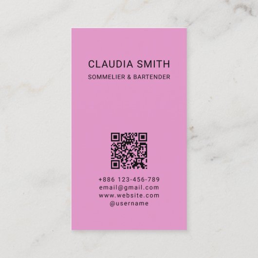 シックスタイリッシュメスソムリエバーテンダー 名刺 (裏面)