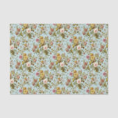 シックスタイリッシュヴィンテージピンクローズフラワーアートパターン 薄葉紙 (正面)