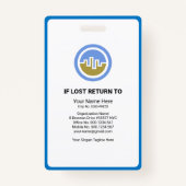 シックスタイリッシュ引用符Motif Press Reporter バッジ (裏面)