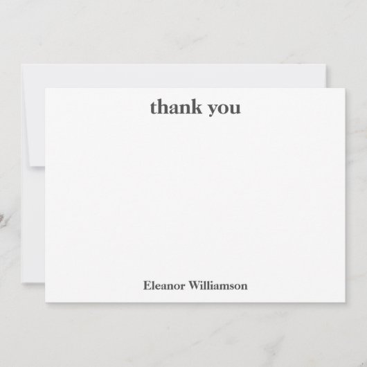 シックスタイリッシュ白黒カスタムブライダルシャワー サンキューカード (正面)