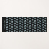 シックスタイリッシュ白黒パタパーソナライズされたーン ヨガマット (正面(横))