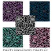 シックスタイリッシュ白黒モダン幾何学 タイル