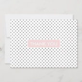 シックスタイリッシュ白黒水玉模様 サンキューカード (正面)