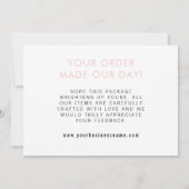 シックスタイリッシュ白黒水玉模様 サンキューカード (裏面)