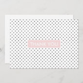 シックスタイリッシュ白黒水玉模様 サンキューカード (正面/裏面)