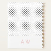 シックスタイリッシュ白黒水玉模様 プランナー手帳 (裏面)