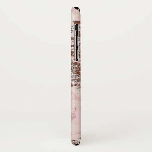 シックスタイリッシュ赤面ピンクゴールデンマーブルパーソナライズされた Case-Mate iPhoneケース (裏面/左)