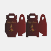 シックスタイリッシュ金ゴールドクリスマスツリーサンキュー結婚ズ フェイバーボックス (折り畳みなし)