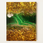 シックスタイリッシュ金ゴールドメタリックフォイルグリーンイヤー2024 プランナー手帳 (裏面)