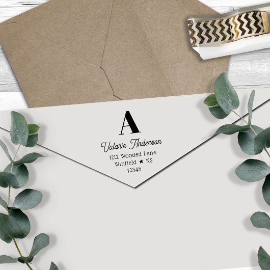 シックスタイルラージイニシャル差出人住所 セルフインキングスタンプ