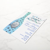 シックスターズムーン&プロセッコシナルブライダルシャワー 箔招待状 (回転した状態)