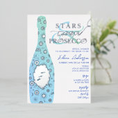 シックスターズムーン&プロセッコシナルブライダルシャワー 箔招待状 (立ち正面)