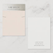 シックスチールグレーシルバー赤面ピンクネックレスディスプレイ 名刺 (正面/裏面)