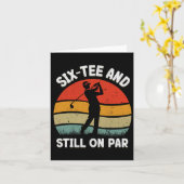 シックスティーゴルフ誕生日パーティー60誕生日ゴルファーO カード (黄色い花)