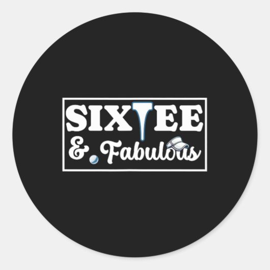 シックスティーゴルフ誕生日60th誕生日メンズメンズ60 ラウンドシール (正面)