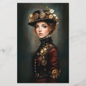 シックスティームパンクウーマンポートレートCJ3スクラップブック紙 (正面)