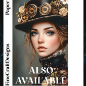 シックスティームパンクウーマンポートレートCJ3スクラップブック紙