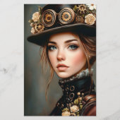 シックスティームパンクウーマンポートレートCJ4スクラップブック紙 (正面)