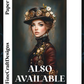 シックスティームパンクウーマンポートレートCJ4スクラップブック紙