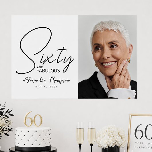 シックスティ アンド ファビュラス 写真 60歳の誕生日パーティー ポスター