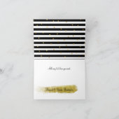 シックストライプなドットとドットサンキューノートカード サンキューカード (内部)