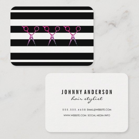 シックストライプなパタグランジーン 名刺 (正面/裏面)