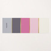 シックストライプなパタパーソナライズされたーン ヨガマット (正面(横))