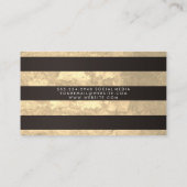 シックストライプなパターグランジン黄 名刺 (裏面)