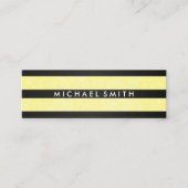 シックストライプな黄色のテクスチャ スキニー名刺 (正面)