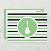 シックストライプのアコースティックギター葉書 ポストカード (正面/裏面)