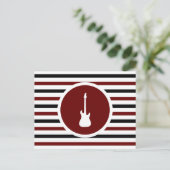 シックストライプのエレキギター葉書 ポストカード (スタンド正面)