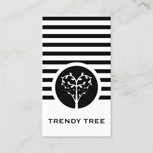 シックストライプのツリー 名刺 (正面)