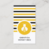 シックストライプのハニービービジネスカード 名刺 (正面)