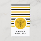 シックストライプのハニービービジネスカード 名刺 (正面)