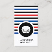 シックストライプのハンバーガー名刺 名刺 (正面)