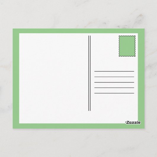 シックストライプのハートツリーはがき ポストカード (裏面)