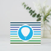 シックストライプのバルーニング葉書 ポストカード (スタンド正面)